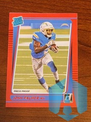 2021 Panini Donruss Josh Palmer Rated Rookie Red Press Proof #277 Chargers